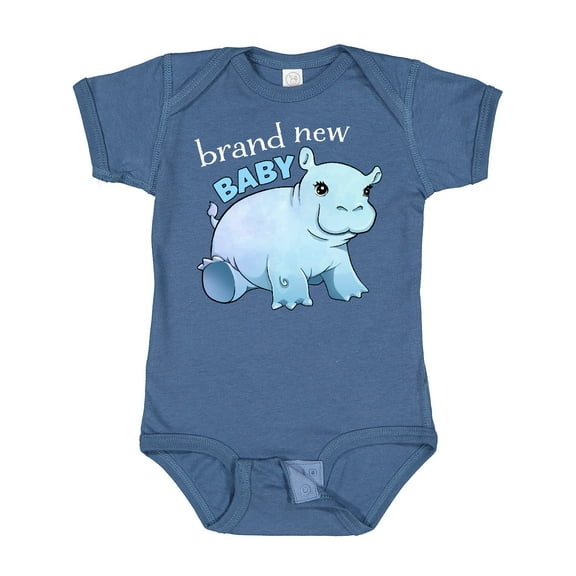 Inktastic Brand New Baby Cute Baby Hippo Boys or Girls Baby Bodysuit