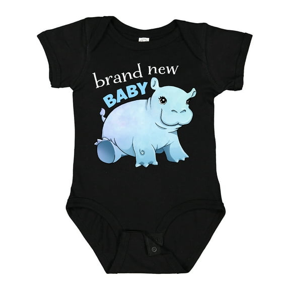 Inktastic Brand New Baby Cute Baby Hippo Boys or Girls Baby Bodysuit