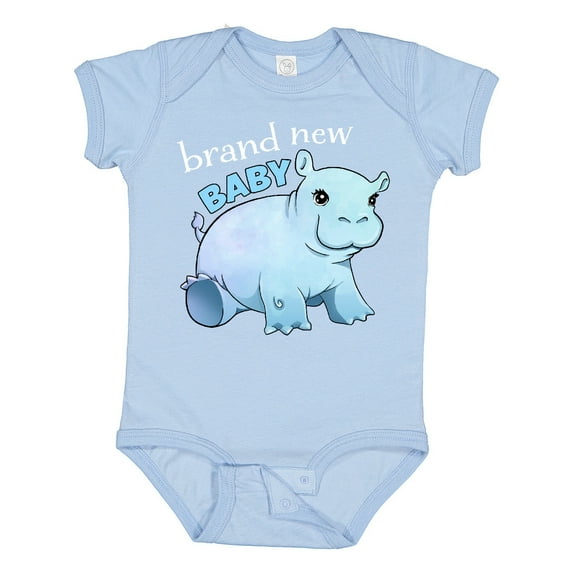 Inktastic Brand New Baby Cute Baby Hippo Boys or Girls Baby Bodysuit