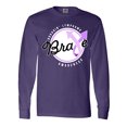 thumbnail image 1 of Inktastic Brave Hodgkins Lymphoma Awareness Violet Ribbon Long Sleeve T-Shirt, 1 of 5