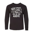 thumbnail image 1 of Inktastic Brave Smart Loyal Kind Fun Loved All of the Above Long Sleeve Youth T-Shirt, 1 of 5