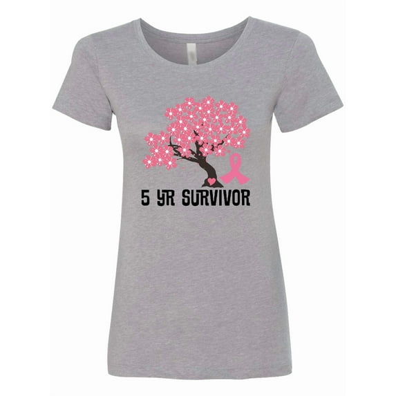 Inktastic Breast Cancer 5 Year Survivor Women's T-Shirt