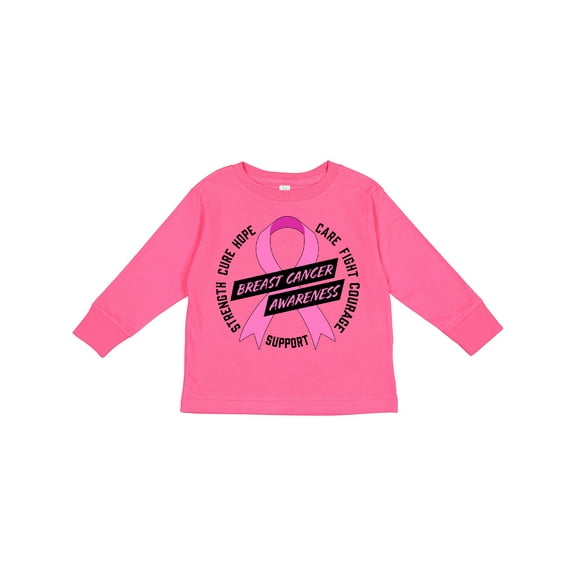 Inktastic Breast Cancer Awareness Boys or Girls Long Sleeve Toddler T-Shirt