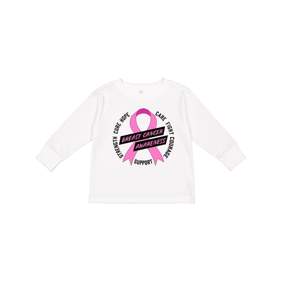 Inktastic Breast Cancer Awareness Boys or Girls Long Sleeve Toddler T-Shirt