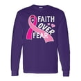 thumbnail image 1 of Inktastic Breast Cancer Awareness Faith over Fear Long Sleeve T-Shirt, 1 of 5