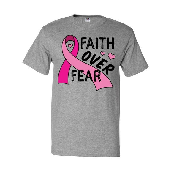Inktastic Breast Cancer Awareness Faith Over Fear T-Shirt