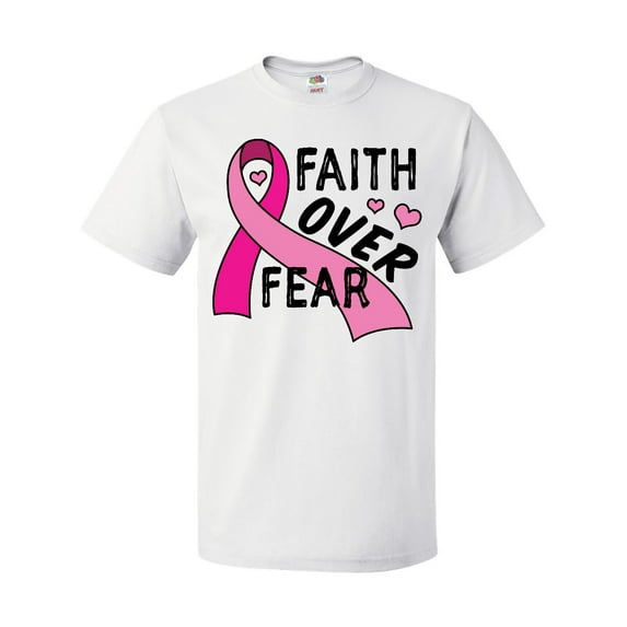 Inktastic Breast Cancer Awareness Faith Over Fear T-Shirt