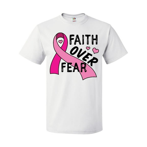 Inktastic Breast Cancer Awareness Faith Over Fear T-Shirt