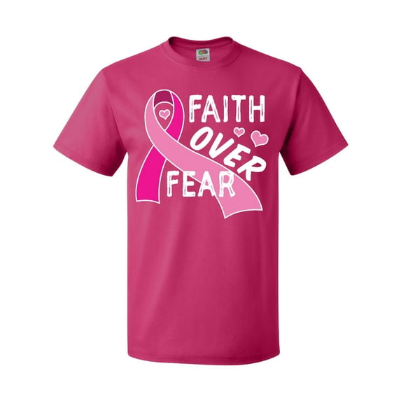 Inktastic Breast Cancer Awareness Faith over Fear T-Shirt