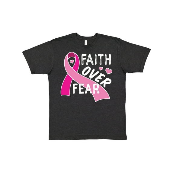 Inktastic Breast Cancer Awareness Faith over Fear T-Shirt