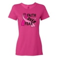 thumbnail image 1 of Inktastic Breast Cancer Awareness Faith over Fear Women's T-Shirt, 1 of 5