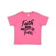thumbnail image 1 of Inktastic Breast Cancer Awareness Faith over Fear with Pink Ribbon and Arrow Girls Baby T-Shirt, 1 of 5