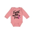 thumbnail image 1 of Inktastic Breast Cancer Awareness Faith over Fear with Pink Ribbon and Arrow Girls Long Sleeve Baby Bodysuit, 1 of 5