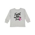 thumbnail image 1 of Inktastic Breast Cancer Awareness Faith over Fear with Pink Ribbon and Arrow Girls Long Sleeve Toddler T-Shirt, 1 of 5