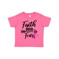 thumbnail image 1 of Inktastic Breast Cancer Awareness Faith over Fear with Pink Ribbon and Arrow Girls Toddler T-Shirt, 1 of 5