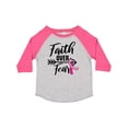 thumbnail image 1 of Inktastic Breast Cancer Awareness Faith over Fear with Pink Ribbon and Arrow Girls Toddler T-Shirt, 1 of 5