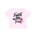 thumbnail image 1 of Inktastic Breast Cancer Awareness Faith over Fear with Pink Ribbon and Arrow Girls Toddler T-Shirt, 1 of 5