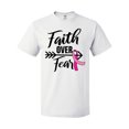 thumbnail image 1 of Inktastic Breast Cancer Awareness Faith over Fear with Pink Ribbon and Arrow T-Shirt, 1 of 5