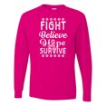 thumbnail image 1 of Inktastic Breast Cancer Awareness Fight Believe Hope Survive Long Sleeve T-Shirt, 1 of 5
