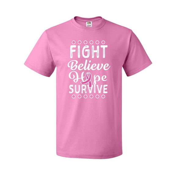 Inktastic Breast Cancer Awareness Fight Believe Hope Survive T-Shirt