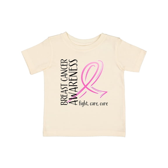 Inktastic Breast Cancer Awareness Fight, Care, Cure Boys or Girls Baby T-Shirt