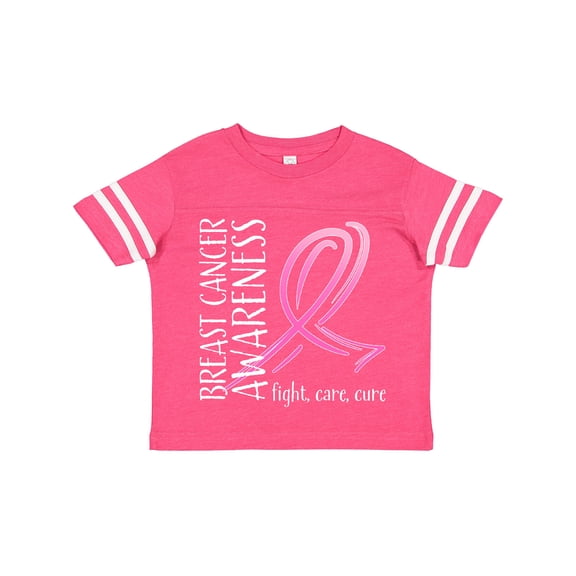 Inktastic Breast Cancer Awareness Fight, Care, Cure Boys or Girls Toddler T-Shirt