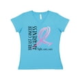 thumbnail image 1 of Inktastic Breast Cancer Awareness- Fight, Care, Cure Women's V-Neck T-Shirt, 1 of 5