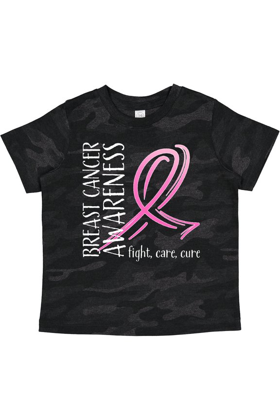 Breast Cancer Awareness Fight, Care, Cure Boys or Girls Toddler T-Shirt