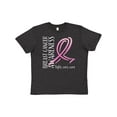 thumbnail image 1 of Inktastic Breast Cancer Awareness- Fight, care, cure Youth T-Shirt, 1 of 5