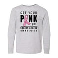 thumbnail image 1 of Inktastic Breast Cancer Awareness Get Your Pink on Long Sleeve Youth T-Shirt, 1 of 5