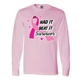 thumbnail image 1 of Inktastic Breast Cancer Awareness Had It Beat It Survivor Long Sleeve T-Shirt, 1 of 5