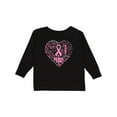 thumbnail image 1 of Inktastic Breast Cancer Awareness Heart Words Boys or Girls Long Sleeve Toddler T-Shirt, 1 of 5