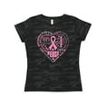 thumbnail image 1 of Inktastic Breast Cancer Awareness Heart Words Women's T-Shirt, 1 of 5