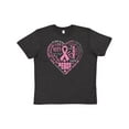 thumbnail image 1 of Inktastic Breast Cancer Awareness Heart Words Youth T-Shirt, 1 of 5
