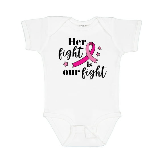 Inktastic Breast Cancer Awareness Her Fight is Our Fight Boys or Girls Baby Bodysuit