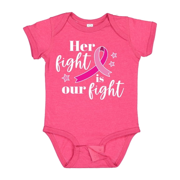 Inktastic Breast Cancer Awareness Her Fight is Our Fight Boys or Girls Baby Bodysuit