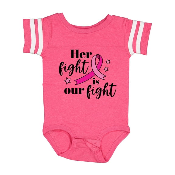 Inktastic Breast Cancer Awareness Her Fight is Our Fight Boys or Girls Baby Bodysuit