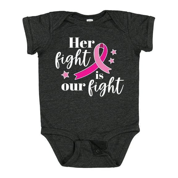 Inktastic Breast Cancer Awareness Her Fight is Our Fight Boys or Girls Baby Bodysuit
