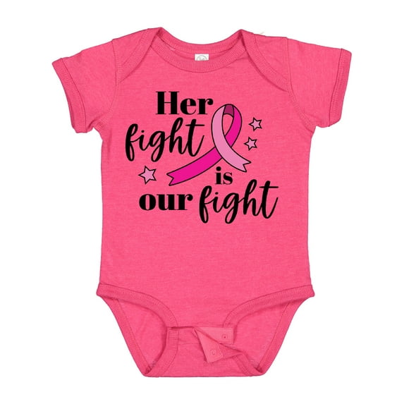 Inktastic Breast Cancer Awareness Her Fight is Our Fight Boys or Girls Baby Bodysuit