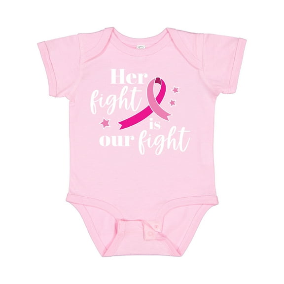 Inktastic Breast Cancer Awareness Her Fight is Our Fight Boys or Girls Baby Bodysuit