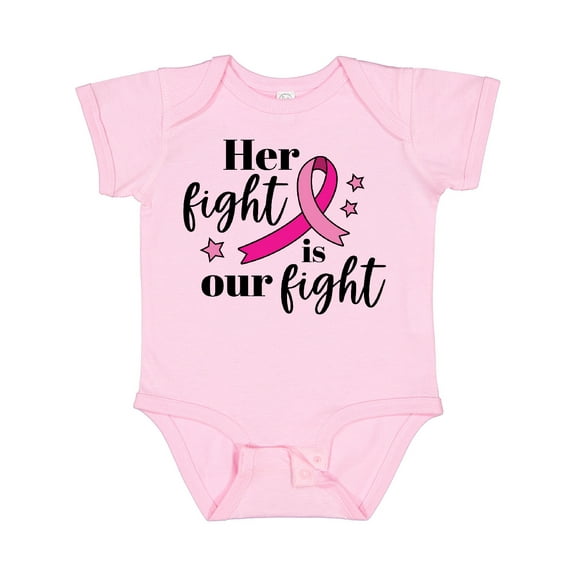 Inktastic Breast Cancer Awareness Her Fight is Our Fight Boys or Girls Baby Bodysuit