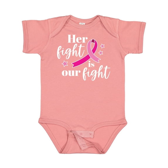 Inktastic Breast Cancer Awareness Her Fight is Our Fight Boys or Girls Baby Bodysuit