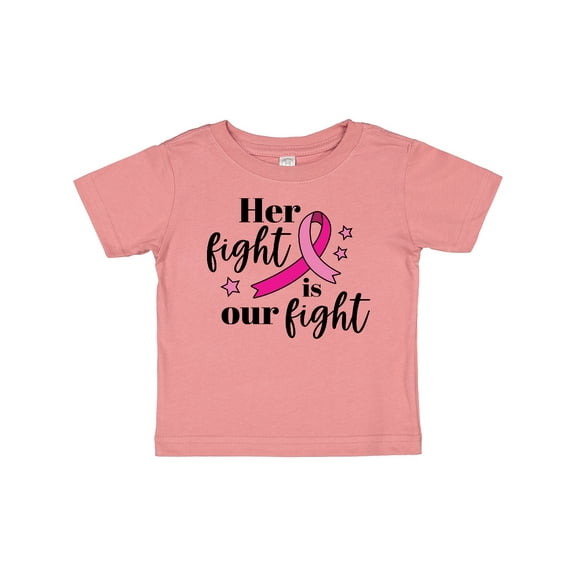 Inktastic Breast Cancer Awareness Her Fight is Our Fight Boys or Girls Baby T-Shirt
