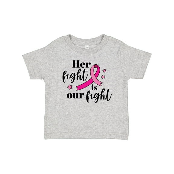 Inktastic Breast Cancer Awareness Her Fight is Our Fight Boys or Girls Baby T-Shirt