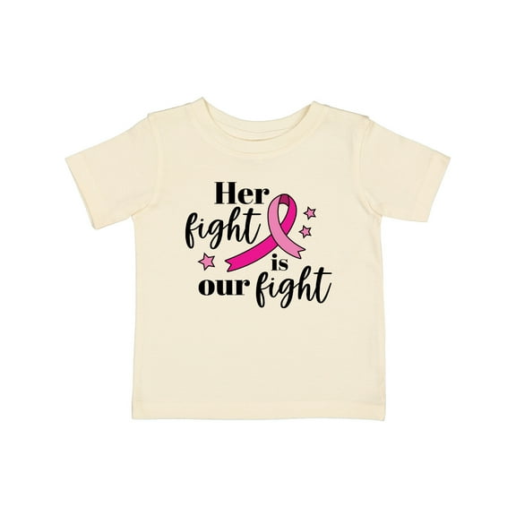 Inktastic Breast Cancer Awareness Her Fight is Our Fight Boys or Girls Baby T-Shirt
