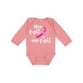 thumbnail image 1 of Inktastic Breast Cancer Awareness Her Fight is Our Fight Boys or Girls Long Sleeve Baby Bodysuit, 1 of 5