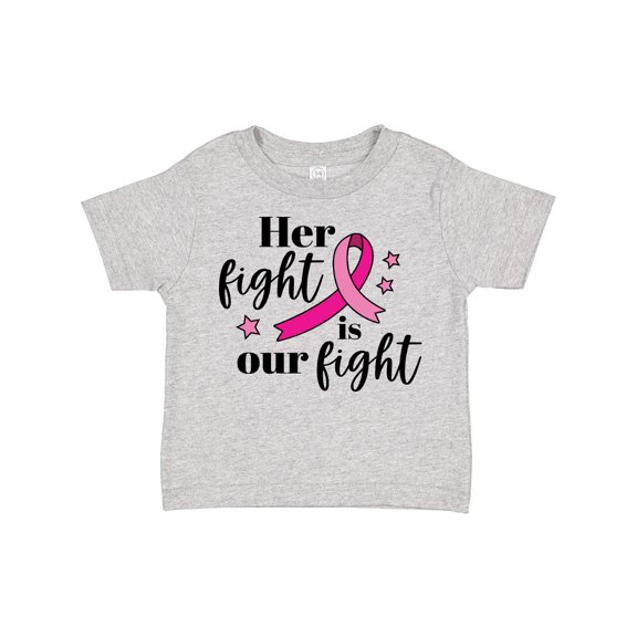 Inktastic Breast Cancer Awareness Her Fight is Our Fight Boys or Girls Toddler T-Shirt