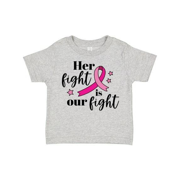 Inktastic Breast Cancer Awareness Her Fight is Our Fight Boys or Girls Toddler T-Shirt