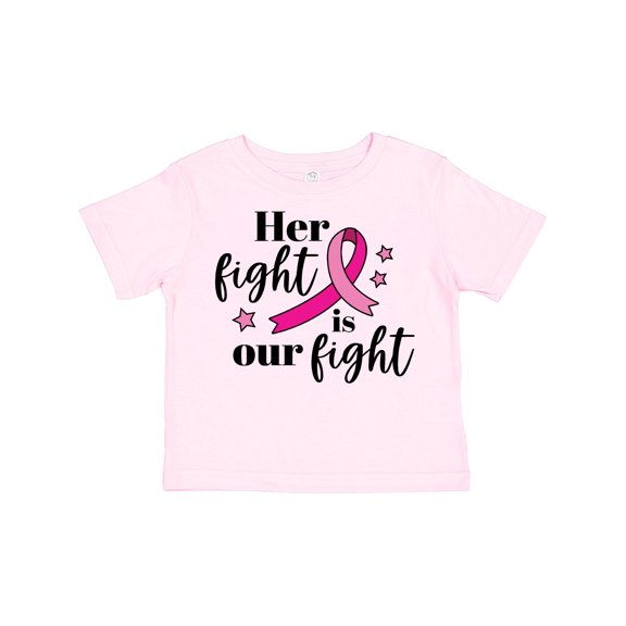 Inktastic Breast Cancer Awareness Her Fight is Our Fight Boys or Girls Toddler T-Shirt