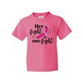 thumbnail image 1 of Inktastic Breast Cancer Awareness Her Fight is Our Fight Youth T-Shirt, 1 of 5